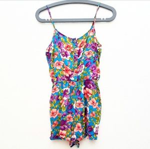 I Love H81 Blue Floral Romper